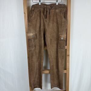 NWT Tempo Paris Brown Cargo Style Pants Size Large European Boutique Casual